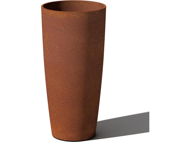 Veradek Patina Series Selena Planter - Round Tall Shape for Outdoor Porch/Patio Naturally Rusting Planter for All-Weather Use Includes...