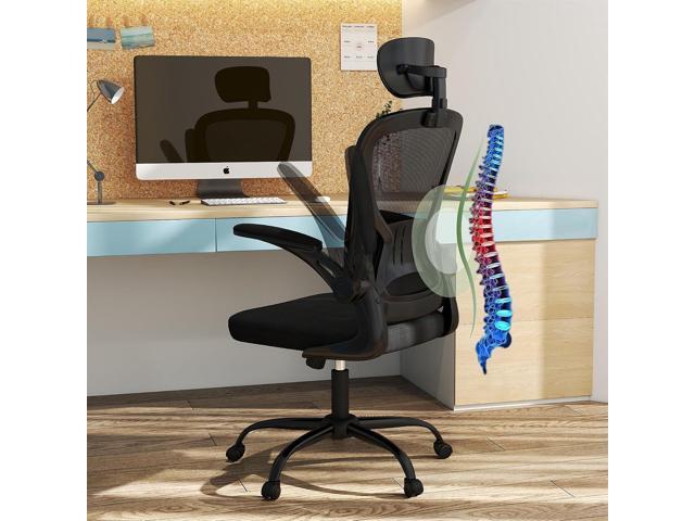 ralex-chair Office Desk Chair with Adjustable Headrest and Flip-Up Armrests 300lbs Ergonomic Computer Chair with Adjustable Height, Comfortable...