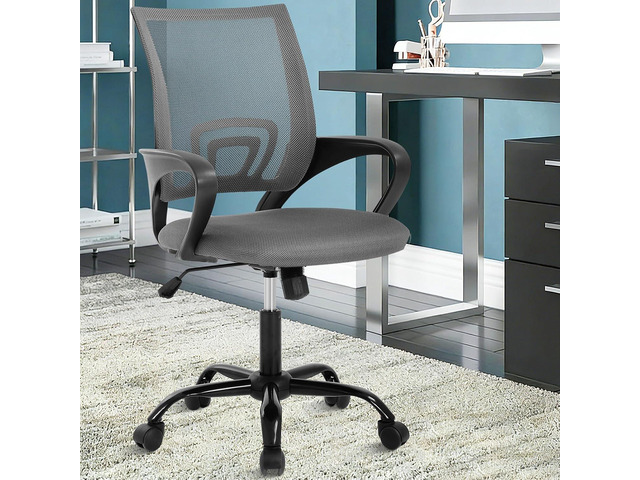 Ergonomic Office Chair, Mid Back Mesh Desk Chair with Lumbar Support & Armrest - Breathable, Height Adjustable Rolling Task Executive Chairs for...