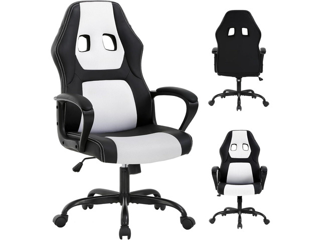 Gaming Chair PC Office Chair Ergonomic Gamer Chair PU Leather Executive Computer Chair with Lumbar Support High Back Adjustable Rolling Swivel Desk...