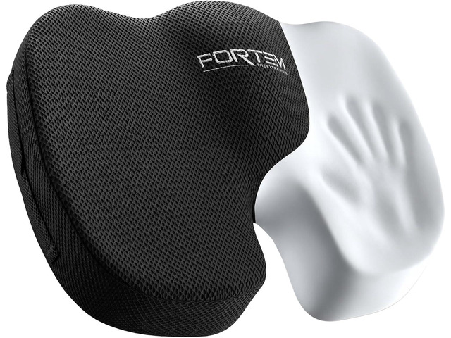 FORTEM Seat Cushion, Office Chair Cushion for Tailbone Sciatica Pain Relief Memory Foam Pillow for Car Ergonomic Design Washable Cover Non...