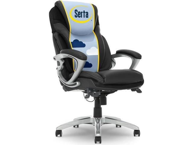 Serta Bryce Executive Office Chair, Ergonomic Computer Desk Chairs with Patented AIR Lumbar Support, Comfy Body Pillows, Height Adjustable, Swivel...
