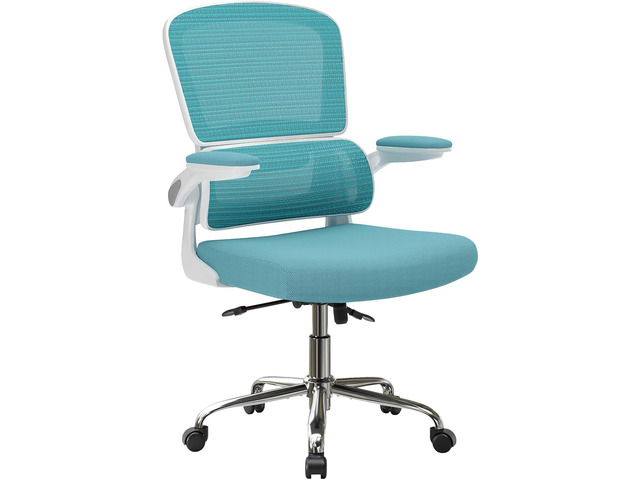 Logicfox Office Chair, Ergonomic Desk Chair - Thick Cushion Adjustable Height Computer Chair with Lumbar Support and Flip-up Armrests, Home Office...
