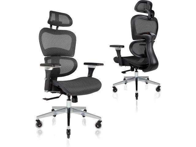 Nouhaus Ergo3D Ergonomic Office Chair Lumbar Support Mesh Office Chair with 4D Adjustable Armrest, Adjustable Headrest and Wheels, Mesh High Back...