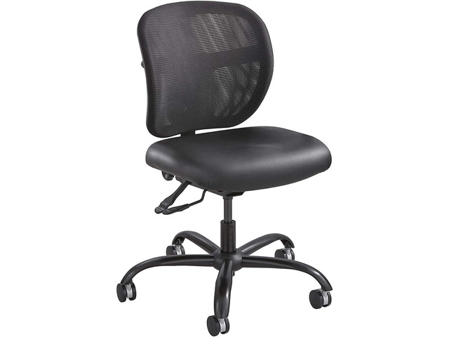 Safco Vue Intensive-Use Big and Tall Office Chair, Ergonomic and Height-Adjustable Swivel Seat with Breathable Mesh Back, Heavy-Duty Powder-Coated...