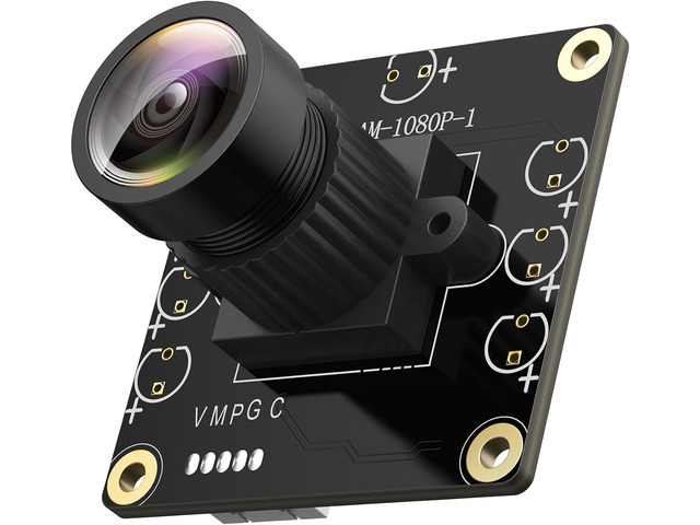 1080P USB2.0 UVC Camera, 130° Wide Angle Camera, Plug & Play for PC, Raspberry Pi, Jetson Nano and SBCs. Support Windows, Linux, Android and Mac OS.