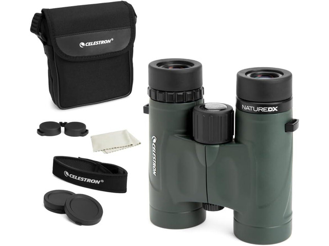 Celestron Nature DX 10x32 Waterproof Birding Binoculars 32mm Objective Lenses, 10x Magnification, Wide 7.4° Field of View, Phase-Coated BaK-4...