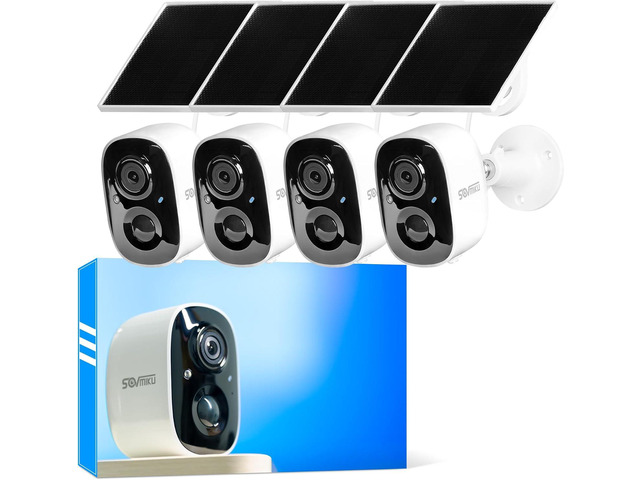 Vicohome 4CG6 Best 2K Solar Security Camera Wireless Outdoor System, No NVR Needed, Battery Powered, Easy to Setup, Motion Detection, Two Way...