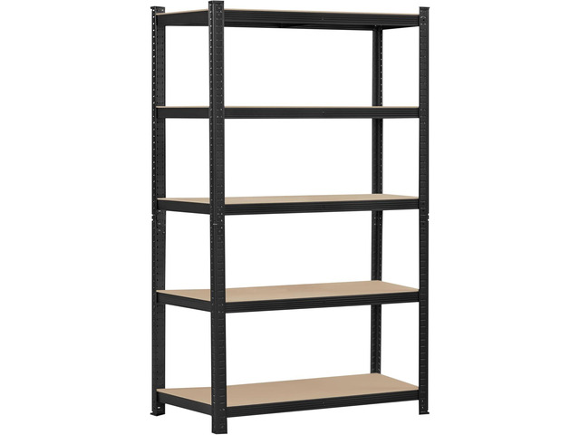 Topeakmart 5 Tier Metal Storage Shelving Unit, 35.5x16x71 Inch Black