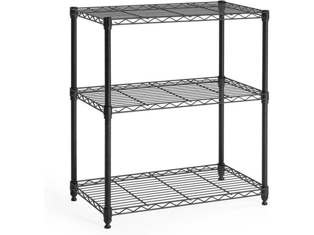 CAPHAUS 3/4/5-Tier Adjustable Height Wire Shelving Unit, Rack Shelving, Metal Steel Shelves, Garage Organizer, Utility Storage Shelf, 3-Tier...