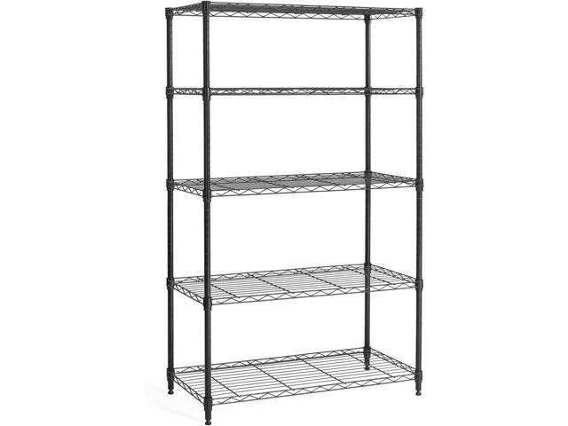 CAPHAUS 3/4/5-Tier Adjustable Height Wire Shelving Unit, Wire Rack Shelving, Metal Steel Storage Shelves, Garage Shelving Storage Organizer,...