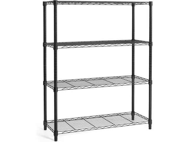 CAPHAUS 4-Tier Adjustable Height Wire Shelving Unit, Wire Rack Shelving, Metal Steel Storage Shelves, Garage Shelving Storage Organizer, Utility...