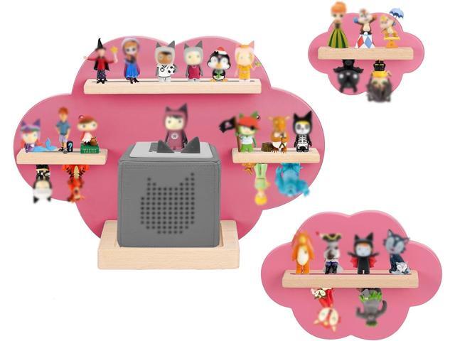for TonieBox and for Tonie Shelf Cloud, Tonies Storage for 20-35 Tonie Figures Characters, Floating Shelves Magnetic Wall Shelf for Children Play...