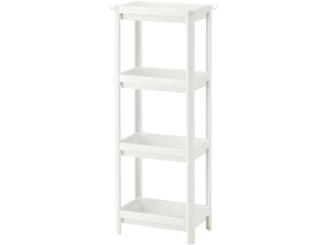 HIEEY 4 Tier Bathroom Shelf,Bathroom Rack, Shelves Organizer, for Laundry Pantry Kitchen Narrow Places