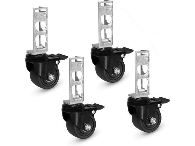 Iron Forge Tools Rolling Storage Rack Caster Wheels, Set of 4-3 Inch