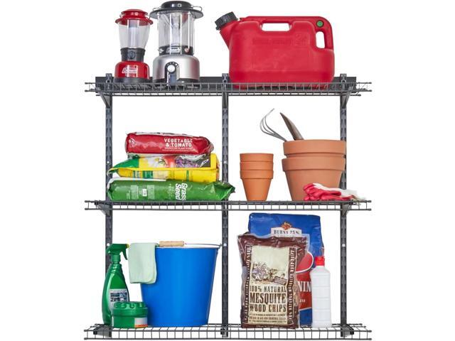 Rubbermaid Fasttrack Rail Storage 36'x12' 3-Shelf Kit, 350 lbs. Per Shelf, for Home/Garage/Shed/Workshop Organization
