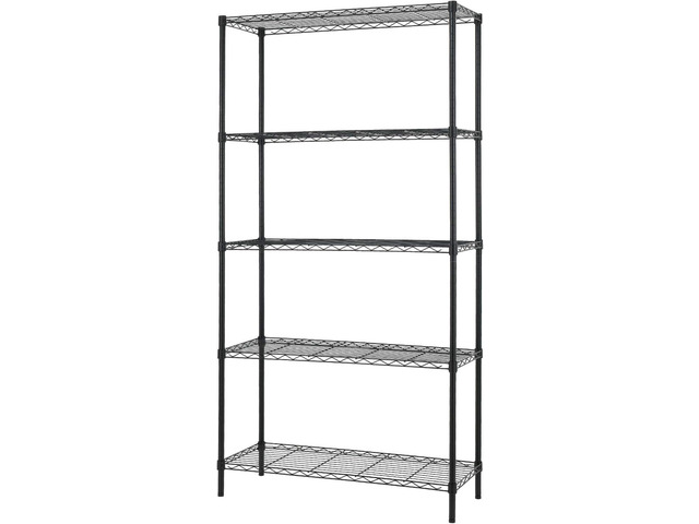 FDW 14' D x 36' W x 72' H 5-Shelf Wire Shelving Adjustable Metal Shelf Large Storage Shelves Heavy Duty Height Commercial Grade Steel Layer Shelf...