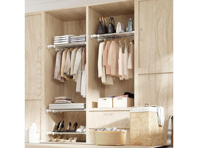 BAOYOUNI Tension Shelf Stainless Steel Closet Organizer 23.6-31.5 Inch
