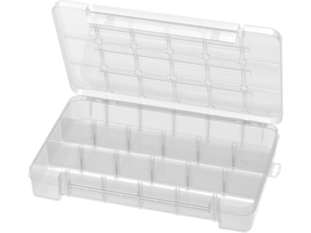 Akro-Mils 05905 Plastic Portable Parts Storage Case for Hardware and Crafts with Hinged Lid and 5 Adjustable Dividers, (14-3/8-Inch x 9-1/2-Inch x...