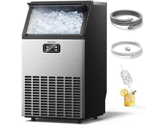 EUHOMY Commercial Ice Maker Machine - 100lbs Daily Production, 33lbs Ice Storage, Stainless Steel Freestanding & Under Counter Ice Maker, Ideal Ice...