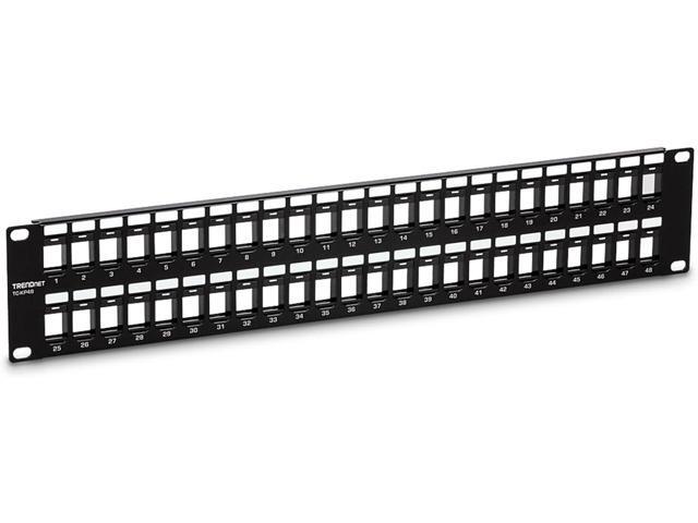 TRENDnet 48-Port Blank Keystone 2U HD Patch Panel, TC-KP48