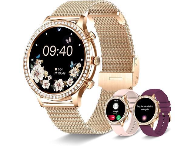 Women's Smart Watch(Call Receive/Dial), Fitness Tracker Waterproof Smartwatch for Android iOS Phones with 1.32' HD Full Touch Screen AI Voice...