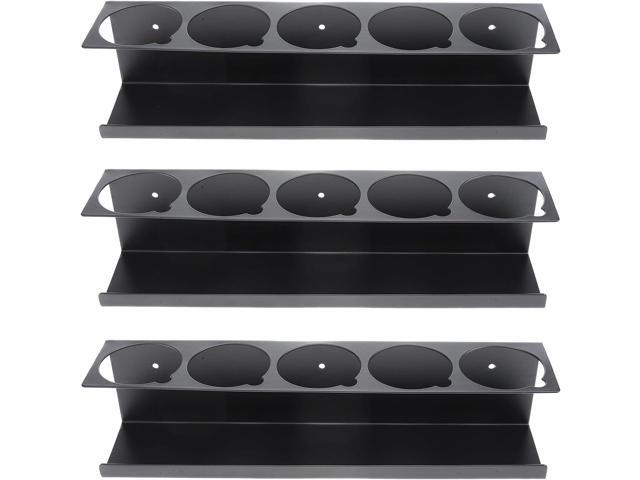 RealPlus Aerosol Spray Can Holder Rack Organizer, 5 Can Spray Bottle Holder Heavy-Duty Steel Wall Mounted for Garage and Workspace, Pack of 3