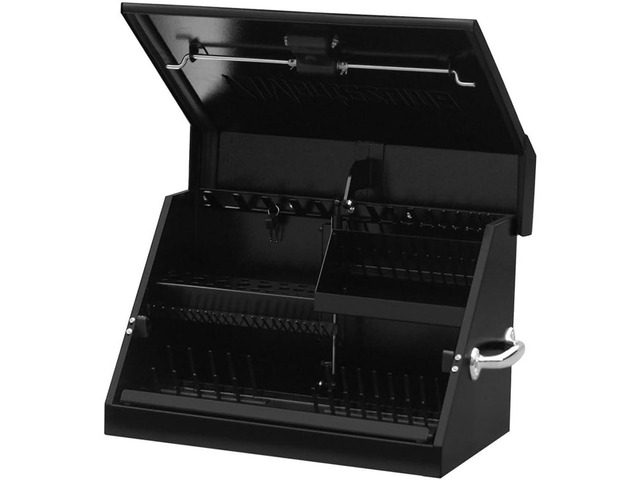 Montezuma SM200B 22.5-Inch Portable TRIANGLE Toolbox Heavy-Duty Steel Construction Metric and SAE Storage Chest Weather-Resistant Toolbox ...