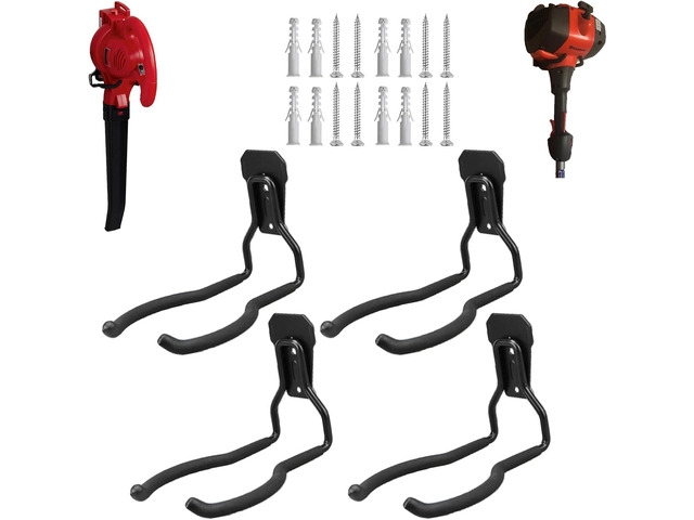 JuforminWeedeater Hanger, String Trimmer Hanger, Weed Eater Rack, Garage Wall Hooks, Power Tool Holder for Garage Wall, Utility Hooks for Garage...