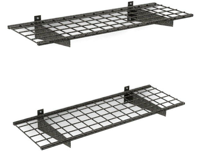 Hyloft Heavy Duty Steel Garage Wall Shelving, 45 in. x 15 in. Metal Wall Shelves for Garage Storage, Low-Profile Brackets, Max Shelf Load 200...