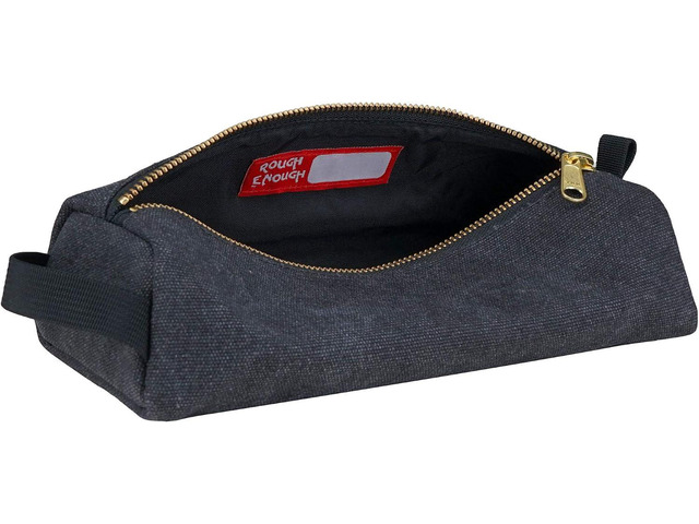 Rough Enough Waxed Canvas Small Tool Pouch Bag, Black