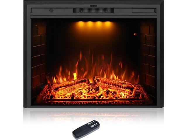 36 inch Electric Fireplace, Wall Fireplace Electric with Remote Control, Realistic Log and Crackling Sound, Overheating Protection and Timer,...