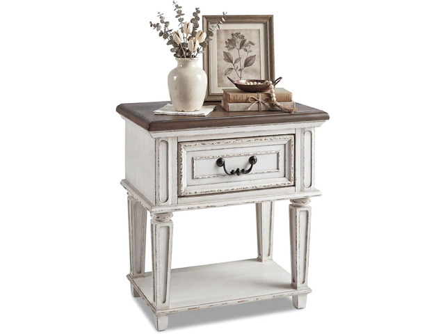 Signature Design by Ashley Realyn 24-in French Country 1-Drawer Nightstand