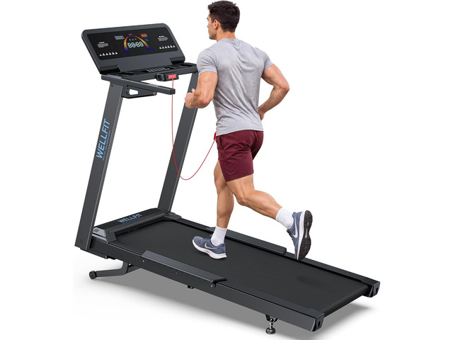 WELLFIT Auto Incline Treadmill, 15% Incline Heavy Duty Treadmill for Home