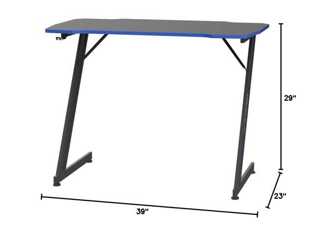 Computer Gaming Desk Z Shaped Ergonomic Gaming Table with Headphone Hook, Carbon FiberOffice Desk for Student/Teen Gamer, Gaming Workstation...
