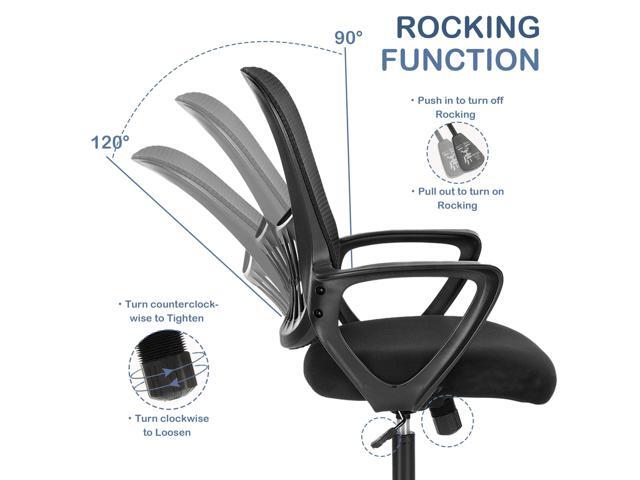 Office Ergonomic Desk Chair, Mesh Comfy Computer Work Chair with Armrests and Adjustable Lumbar Support, Rolling Swivel Executive Task Chair for...