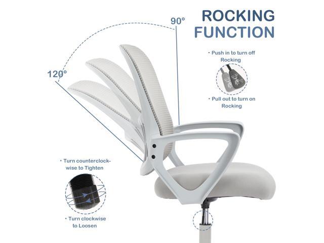 Office Ergonomic Desk Chair, Mesh Comfy Computer Work Chair with Armrests and Adjustable Lumbar Support, Rolling Swivel Executive Task Chair for...