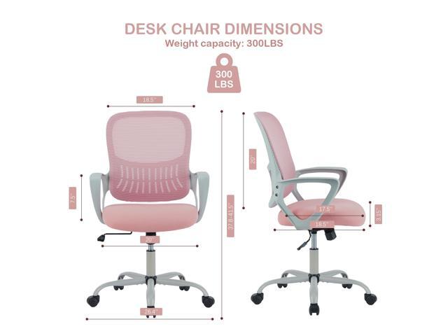 Office Ergonomic Desk Chair, Mesh Comfy Computer Work Chair with Armrests and Adjustable Lumbar Support, Rolling Swivel Executive Task Chair for...