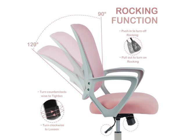 Office Ergonomic Desk Chair, Mesh Comfy Computer Work Chair with Armrests and Adjustable Lumbar Support, Rolling Swivel Executive Task Chair for...