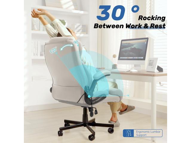 550LBS Big and Tall Office Chair, Comfy Heavy Duty Executive Chair with Adjustable Lumbar Support Double Spaces Casters, PU Extra Wide Seat...