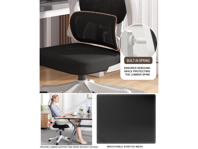 Office Chair Mesh Desk Chair, Ergonomic High-Back Rolling Gaming Work Chairs with Wheels and Adjustable Headrests,Comfortable Flip-up Arms for...