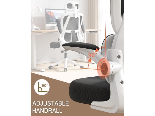 Office Chair Mesh Desk Chair, Ergonomic High-Back Rolling Gaming Work Chairs with Wheels and Adjustable Headrests,Comfortable Flip-up Arms for...