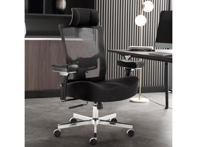 Big and Tall Office Chair 700lbs with Ergonomic W Wide Thick Seat Cushion, Oversized Mesh Desk Chair with Adjustable Lumbar for Heavy People,...