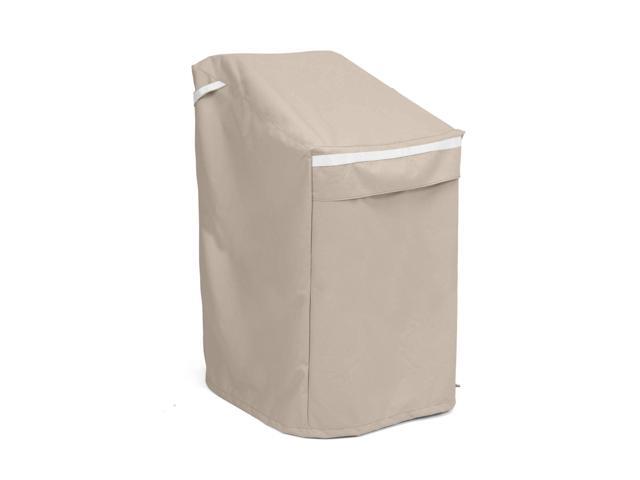 Covermates Stacking Chair Cover - Premium Polyester, Weather Resistant, Drawcord Hem, Seating and Chair Covers, 26W x 28D x 48H, Clay