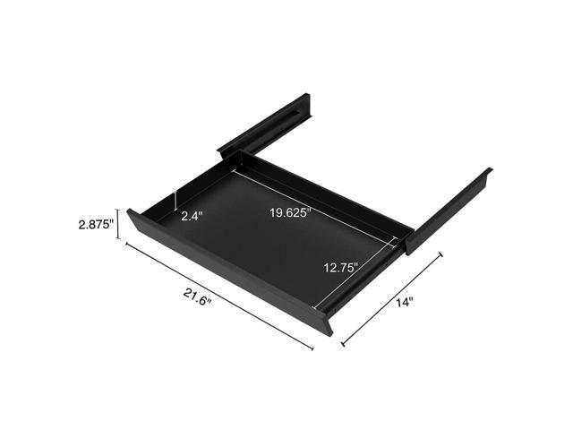 Stand Up Desk Store Add-On Office Sliding Under-Desk Drawer Storage Organizer for Standing Desks Requires 14' of Front to Back Clearance Beneath...