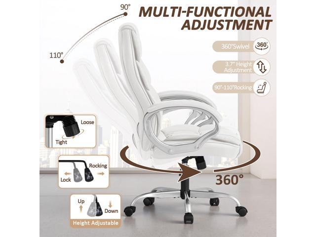 Homall Office Chair High Back Computer Desk Chair, PU Leather Adjustable Height Modern Executive Swivel Task with Padded Armrests and Lumbar...