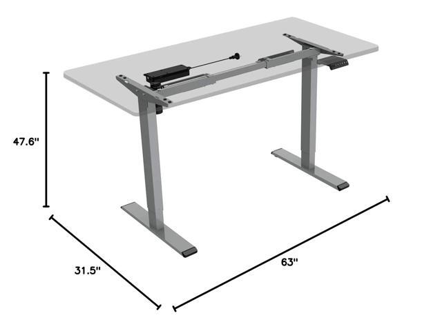 FLEXISPOT EN2 Standing Desk Frame with Clamp Power Strip and Cable Management Tray, Electric Sit Stand Desk Base with Memory Controller for Home...