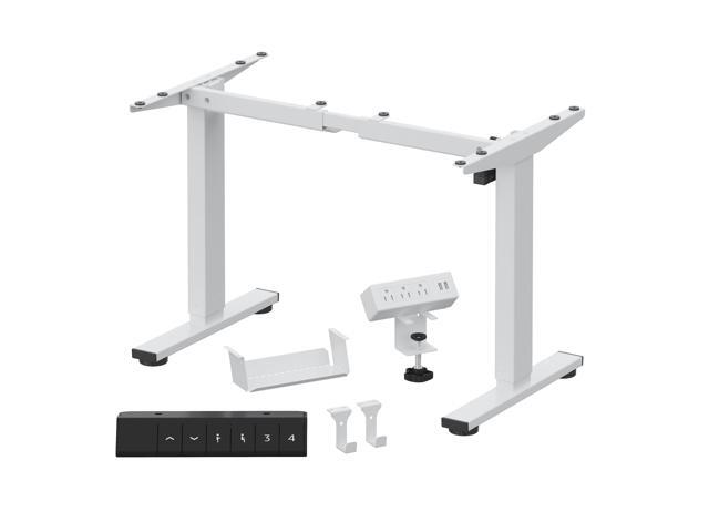 FLEXISPOT EN2 Standing Desk Frame with Clamp Power Strip and Cable Management Tray, Electric Sit Stand Desk Base with Memory Controller for Home...
