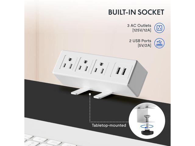 FLEXISPOT EN2 Standing Desk Frame with Clamp Power Strip and Cable Management Tray, Electric Sit Stand Desk Base with Memory Controller for Home...