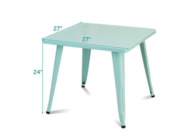 Costzon Kids Steel Table for Indoor/Outdoor Use, Preschool, Bedroom, Playroom, Activity Table for Toddlers Children Boys & Girls(Mint Green, Table)